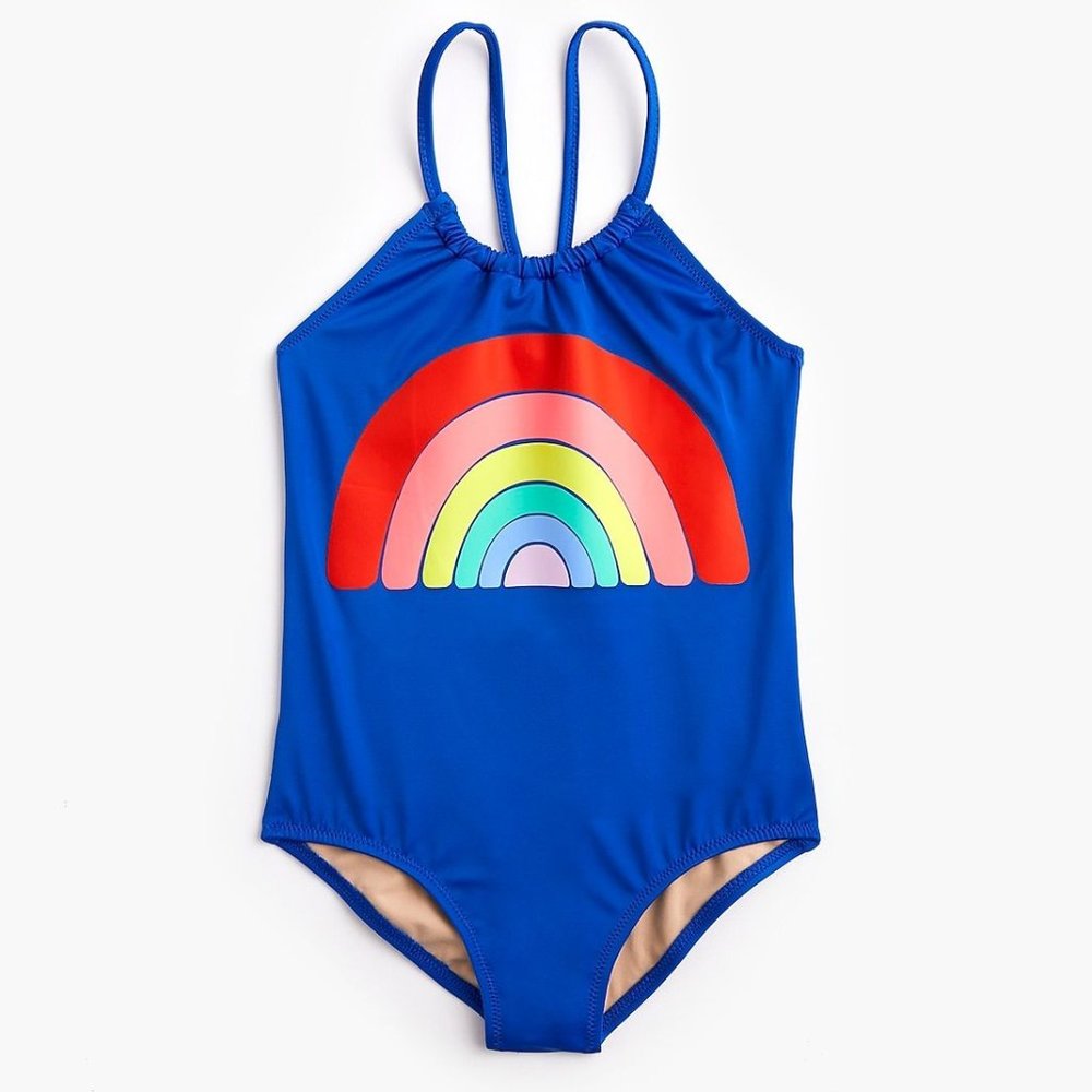 crewcuts One-Piece Rainbow Graphic Swimsuit - Picture 2 of 13